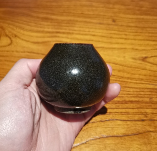 古玩陶瓷明茶葉末釉雞心水盂拍賣，當前價格1388元