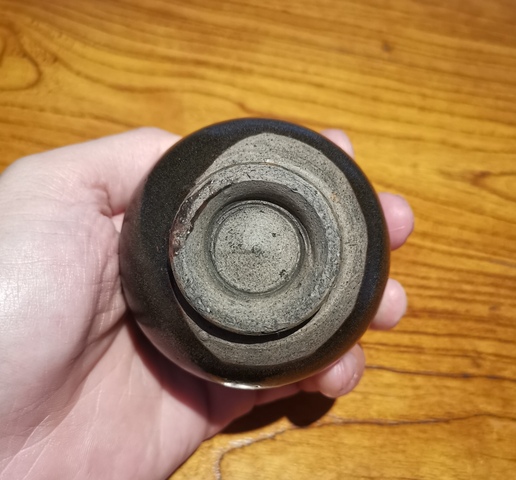 古玩陶瓷明茶葉末釉雞心水盂拍賣，當前價格1388元