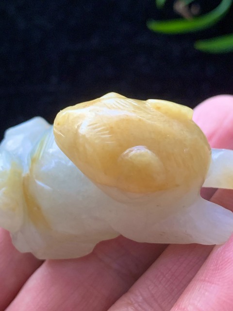 古玩玉器清代老翡翠雕“瑞獸”拍賣,當前價格13500元