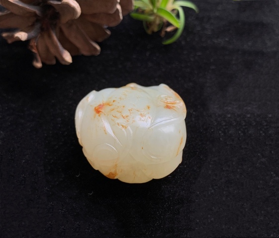 古玩玉器清代和田玉雕“瓜果墜”拍賣,當前價格25000元