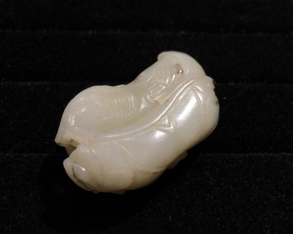 古玩玉器明代和田玉雕“鴛鴦”擺件拍賣,當前價格18000元