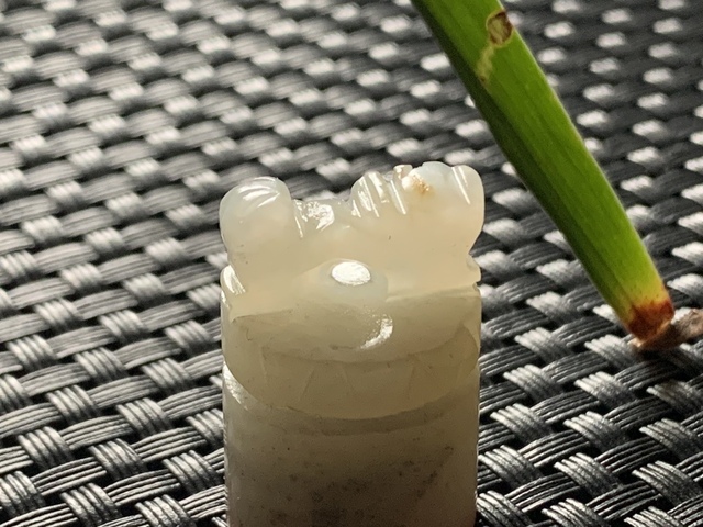 古玩玉器清代和田玉雕“獸鈕印章”拍賣，當(dāng)前價(jià)格16500元
