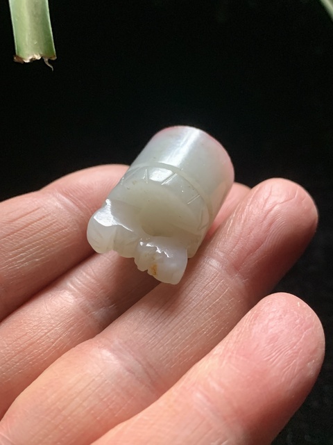 古玩玉器清代和田玉雕“獸鈕印章”拍賣，當(dāng)前價(jià)格16500元