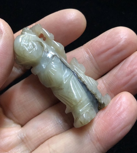 古玩玉器玉雕童子把件拍賣,當前價格5000元