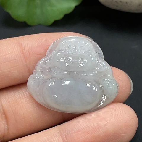 古玩玉器42天然翡翠彌勒佛墜拍賣，當前價格198元