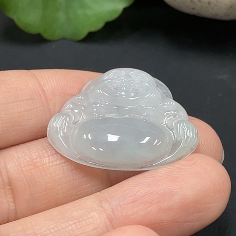 古玩玉器42天然翡翠彌勒佛墜拍賣，當前價格198元