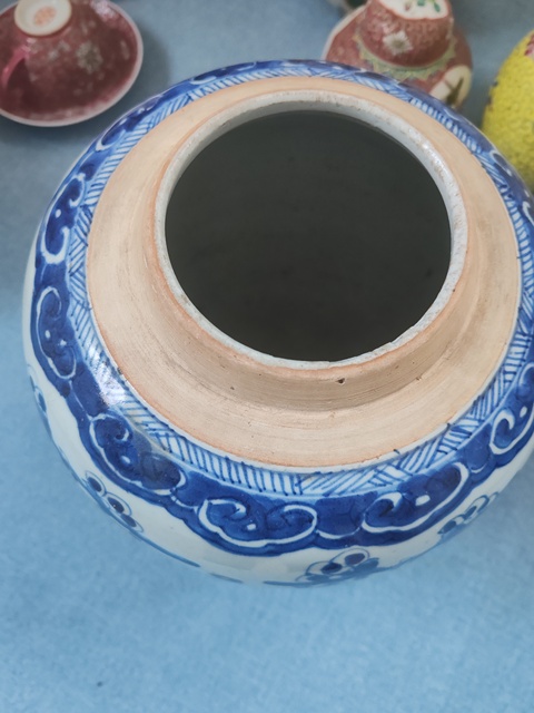 古玩陶瓷清乾隆時期青花花卉圖案罐拍賣，當前價格4280元