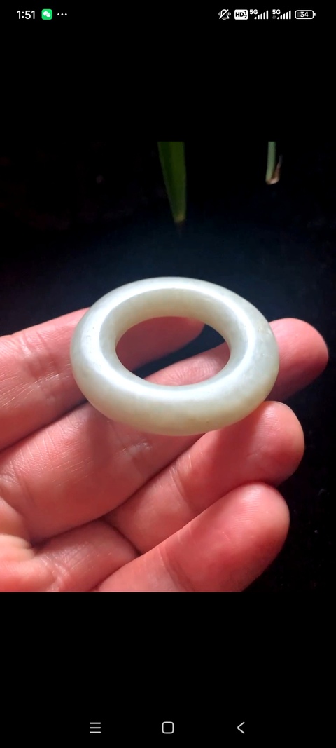 古玩玉器明代和田玉雕“素紋環(huán)”拍賣,當(dāng)前價格5500元