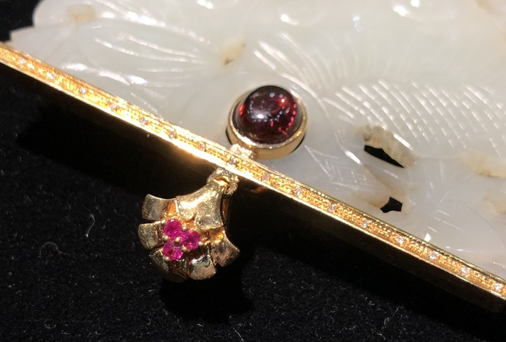 古玩玉器清代和田玉雕“蝴蝶帶扣”(鑲佩)拍賣,當前價格4800元