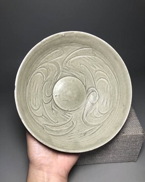 古玩陶瓷（精品宋代）青釉刻花紋碗拍賣，當(dāng)前價(jià)格2888元