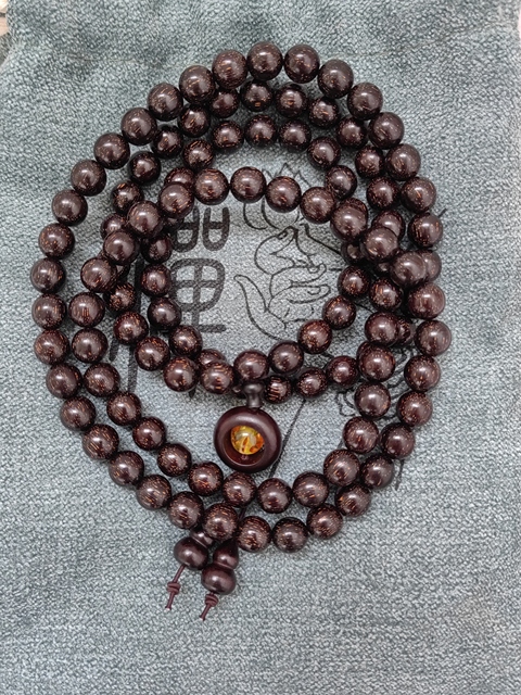 古玩雜項(xiàng)小葉金星紫檀佛珠拍賣，當(dāng)前價格298元