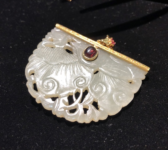 古玩玉器清代和田玉雕“蝴蝶帶扣”（鑲佩）拍賣，當(dāng)前價(jià)格7000元