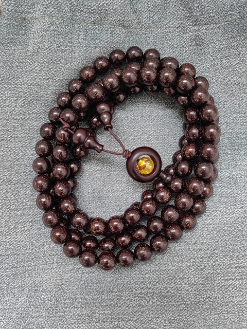 古玩雜項(xiàng)小葉金星紫檀佛珠拍賣，當(dāng)前價格298元