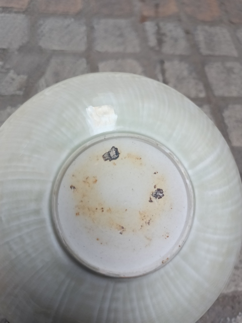 古玩陶瓷北宋湖田窯青白釉刻花盤拍賣，當前價格35000元