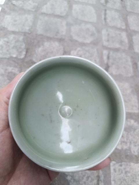 古玩陶瓷南宋龍泉青瓷束口盞拍賣,當前價格55000元