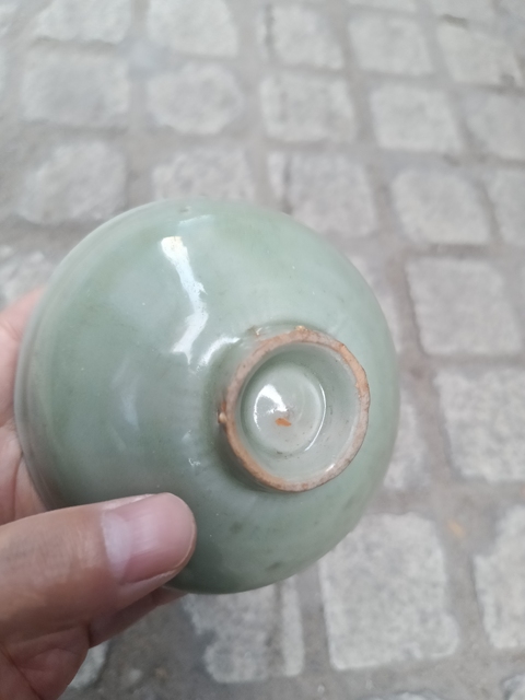 古玩陶瓷南宋龍泉青瓷束口盞拍賣,當前價格55000元
