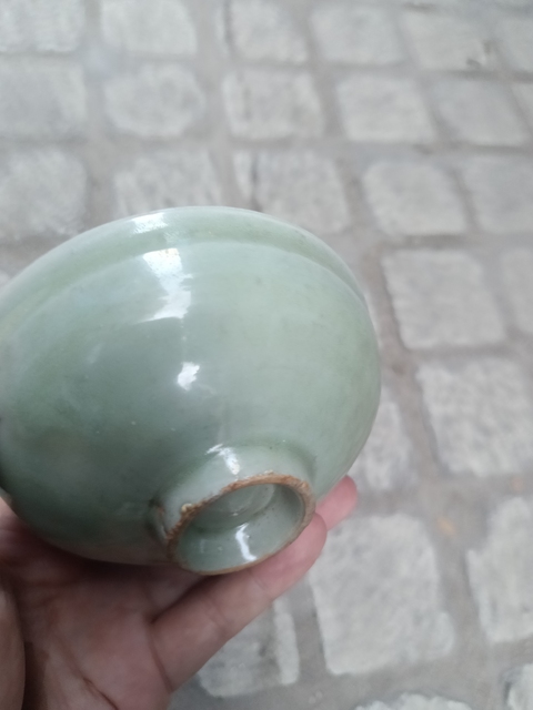 古玩陶瓷南宋龍泉青瓷束口盞拍賣,當前價格55000元