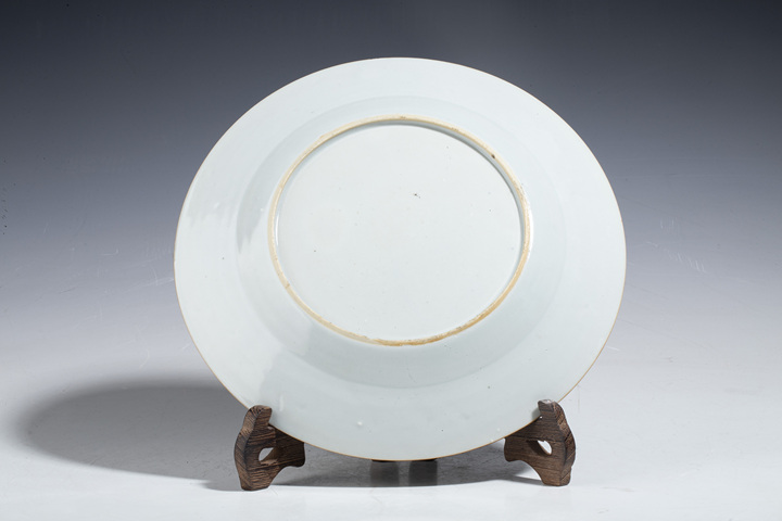 古玩陶瓷清乾隆·粉彩花卉紋折沿盤拍賣，當(dāng)前價(jià)格1900元