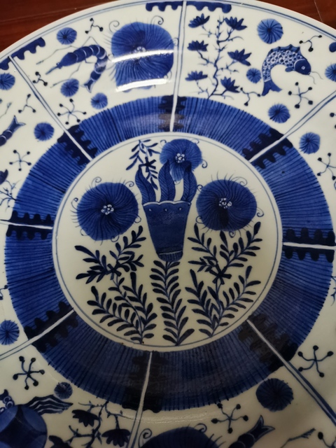 古玩陶瓷清中期二甲傳臚青花盤拍賣,當前價格8200元