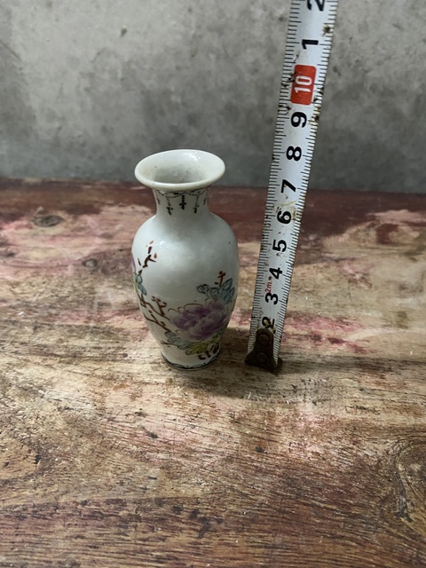 古玩陶瓷民國粉彩花卉小賞瓶拍賣,當前價格800元