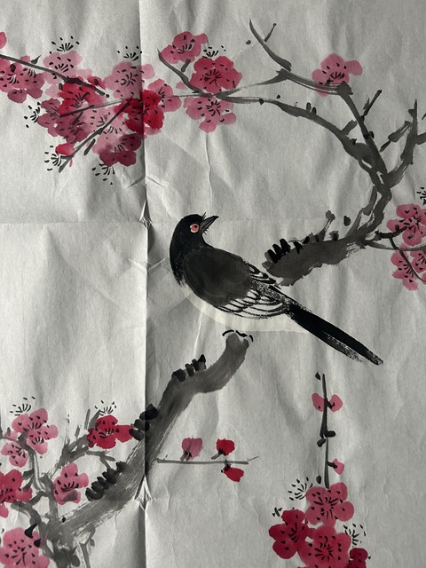 古玩字畫郭霖飛《喜上眉頭》拍賣，當(dāng)前價格455元