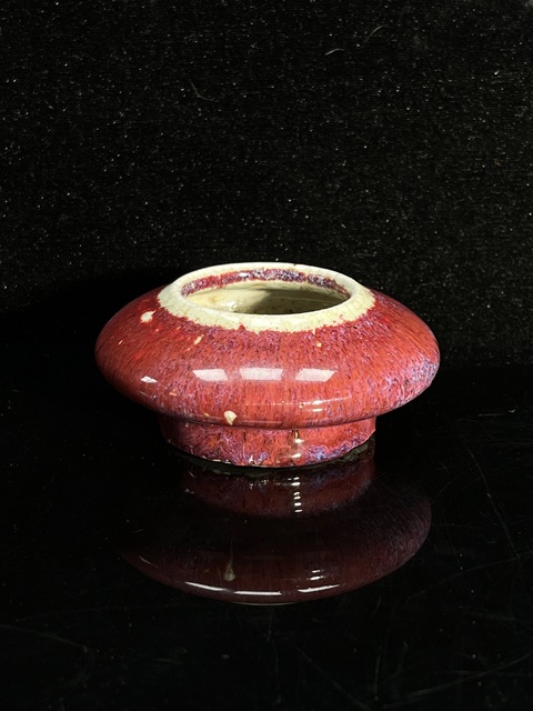 古玩陶瓷清雍正均紅窯變釉水盂拍賣,當前價格5800元