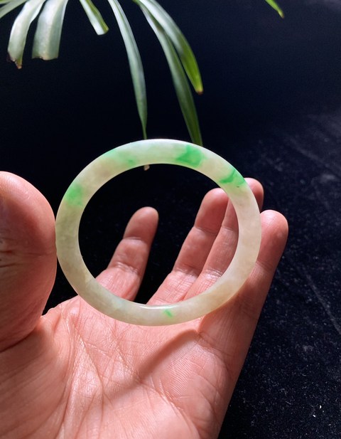 古玩玉器清代天然翡翠手鐲拍賣，當前價格38000元