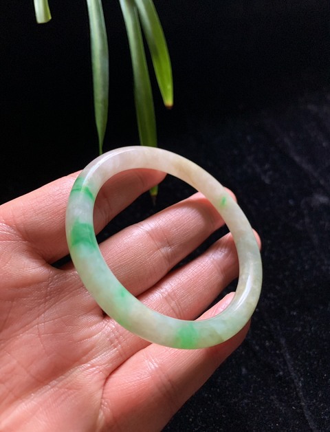 古玩玉器清代天然翡翠手鐲拍賣，當前價格38000元