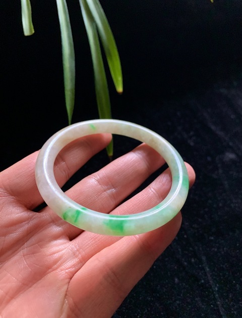 古玩玉器清代天然翡翠手鐲拍賣，當前價格38000元