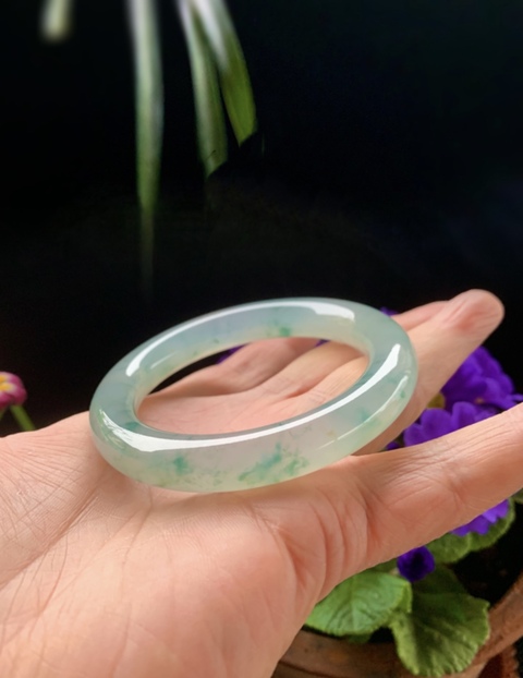 古玩玉器天然冰種翡翠手鐲拍賣,當前價格800000元