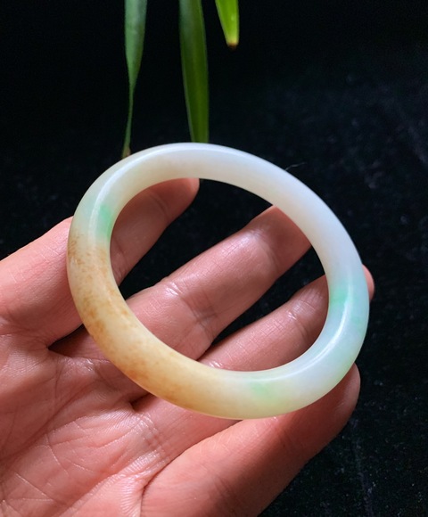 古玩玉器清代天然翡翠手鐲拍賣，當前價格98000元