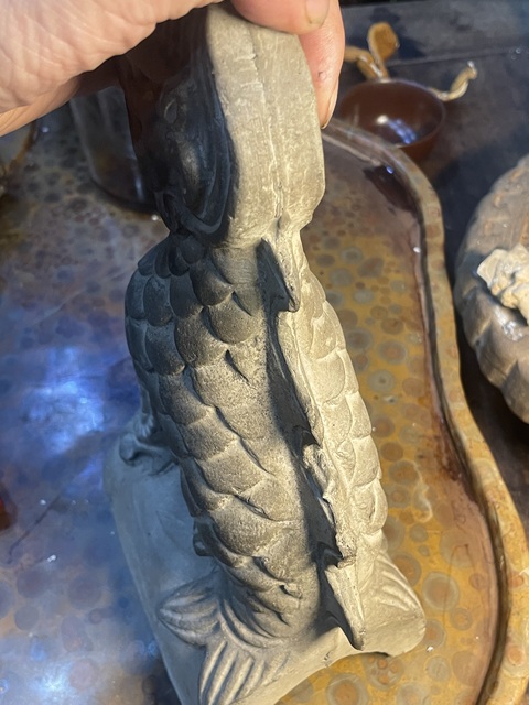 古玩陶瓷磚雕蚩吻拍賣，當前價格2888元