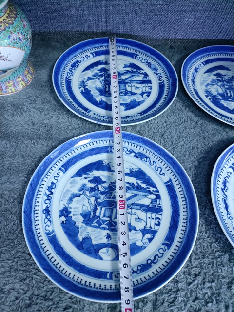 古玩陶瓷道光樓臺亭閣山水紋青花盤拍賣,當(dāng)前價格4888元