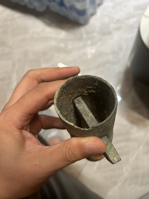 古玩銅器西周青銅車軎真品鑒賞圖