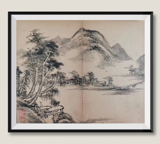 古玩字畫清代乾隆進士嘉慶重臣文寧《不堪持贈》山水畫冊拍賣，當前價格1200000元