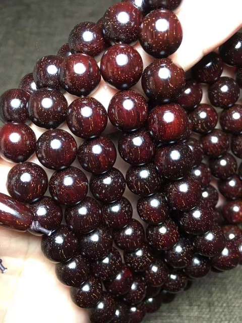 古玩雜項小葉金星紫檀佛珠拍賣，當前價格298元