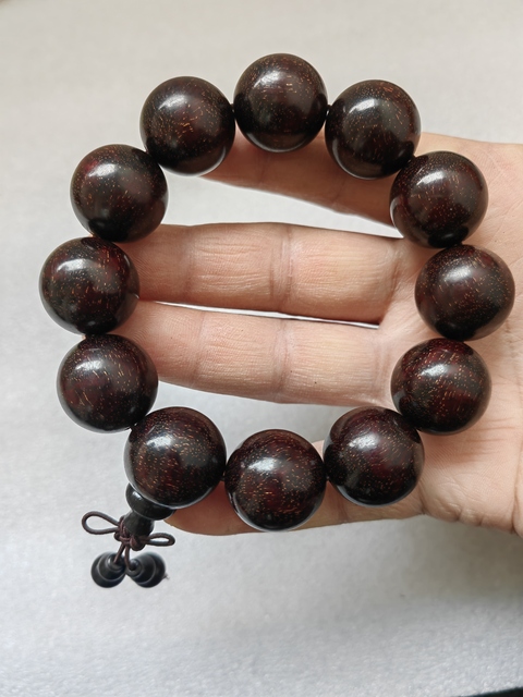 古玩雜項小葉金星紫檀手串拍賣,當前價格298元