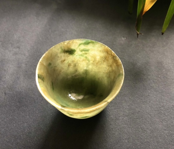 古玩玉器清代天然翡翠“素紋杯”拍賣,當前價格58000元