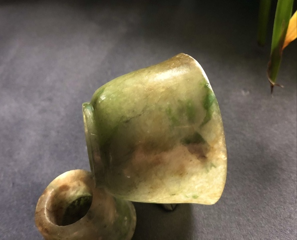 古玩玉器清代天然翡翠“素紋杯”拍賣,當前價格58000元