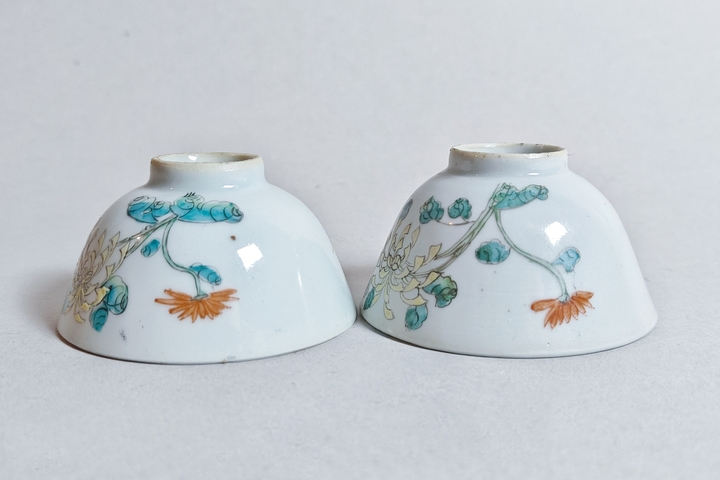 古玩陶瓷民國(guó)·粉彩富貴牡丹品茗杯一對(duì)拍賣(mài),當(dāng)前價(jià)格1388元