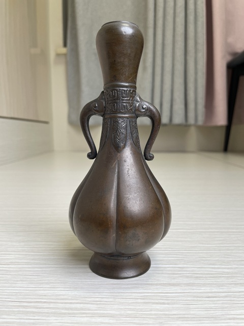 古玩銅器銅瓶真品鑒賞圖