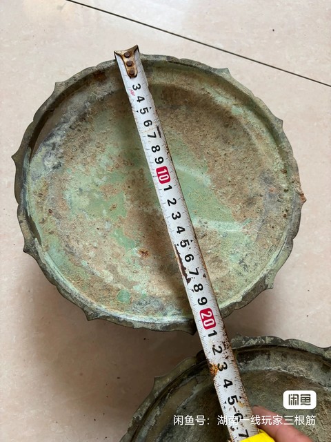 古玩銅器銅盤真品鑒賞圖