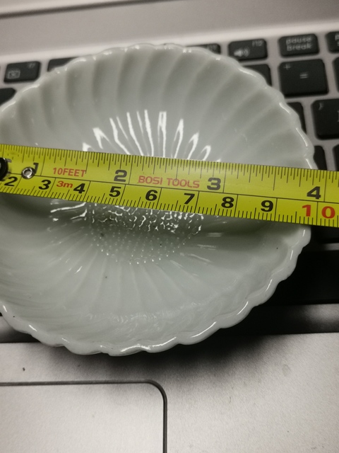 古玩陶瓷德化窯白釉印花盤拍賣，當前價格666元