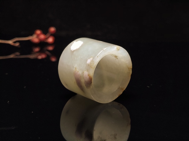 古玩玉器（一口價放漏）清代和田玉雕扳指拍賣，當前價格2000元