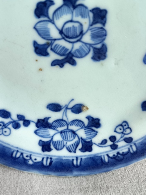 古玩陶瓷青花花卉紋盤拍賣，當前價格688元