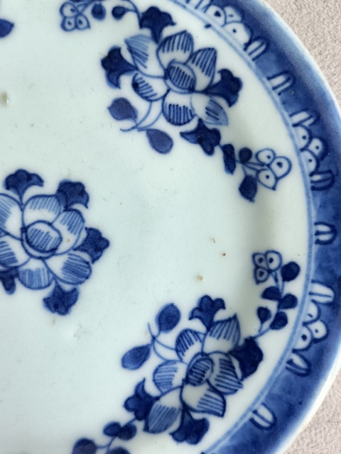 古玩陶瓷青花花卉紋盤拍賣，當前價格688元