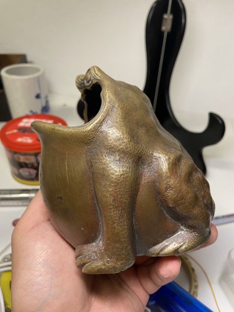 古玩銅器蟾擺件真品鑒賞圖