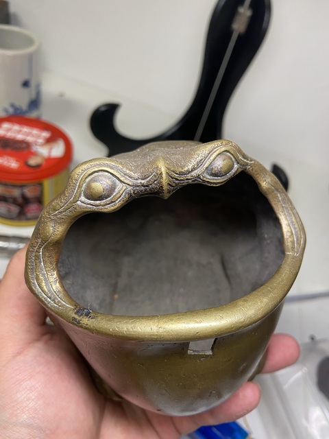 古玩銅器蟾擺件真品鑒賞圖