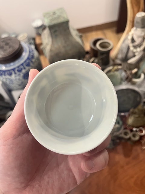 古玩陶瓷清末青花杯拍賣，當前價格399元