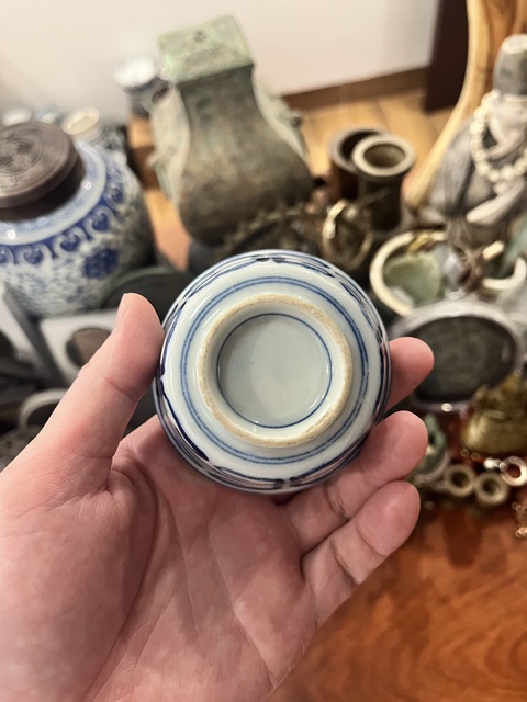 古玩陶瓷清末青花杯拍賣，當前價格399元